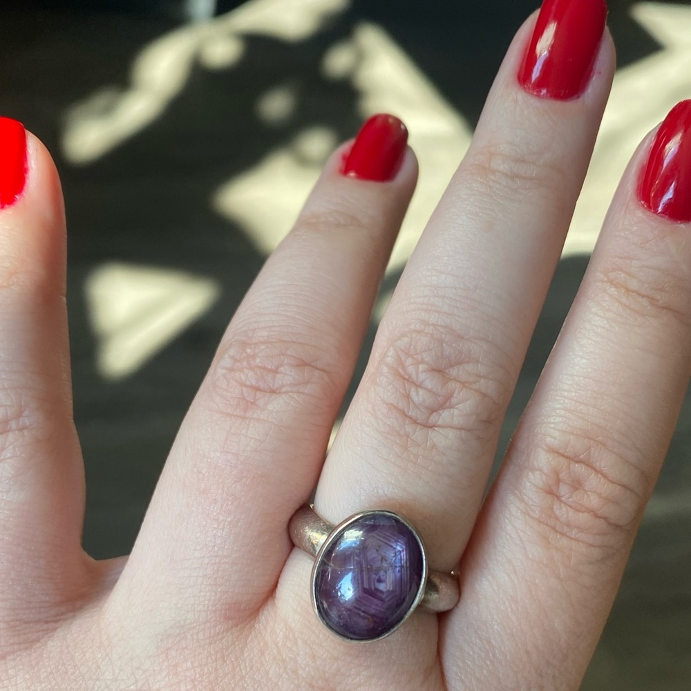 Amethyst Silver Ring - image 3